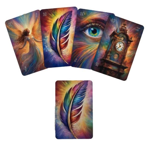 Lenormandkarten und Affirmationskarten Set mit Legedecke